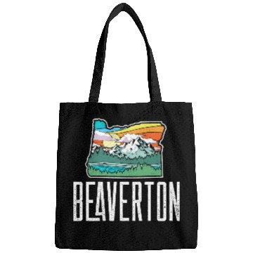 Discover Beaverton Vintage Oregon Nature Outdoors Retro Gra Bags