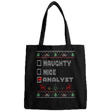 Discover Naughty Nice Analyst, Matching Christmas Group Bags