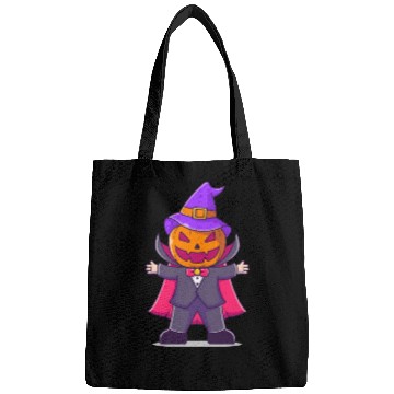 Discover Vampire With Pumpkin Head - Halloween Bags