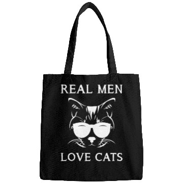 Discover Real Men Love Cats Cat Man Cat Lover Bags