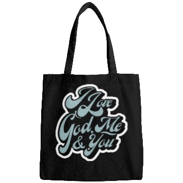Discover I Love God, Me & You (light blue) Bags