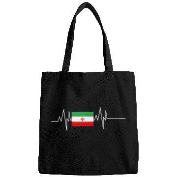 Discover Iran Flag Heartbeat Bags