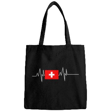 Discover Switzerland Flag Heartbeat Bags