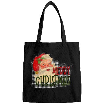 Discover Retro Santa Merry Christmas Bags