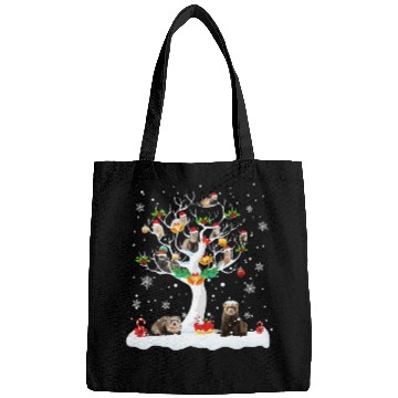 Discover Ferret Christmas On Winter Tree Ferret Lover Bags