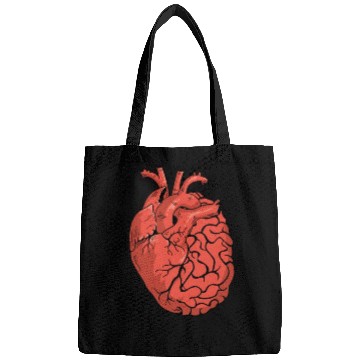 Discover Half Brain Half Heart Organ Anatomy Science Bags