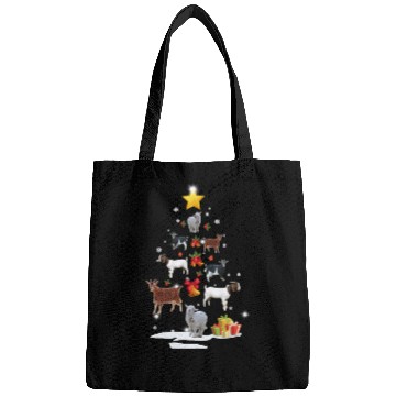 Discover Goat Christmas Tree Goat Xmas Funny Gift Bags