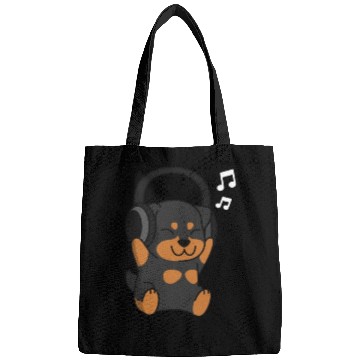 Discover Music Lover Rottweiler Bags