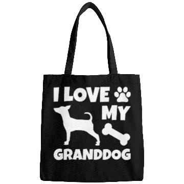 Discover I Love My Granddog Miniature Pinscher Bags