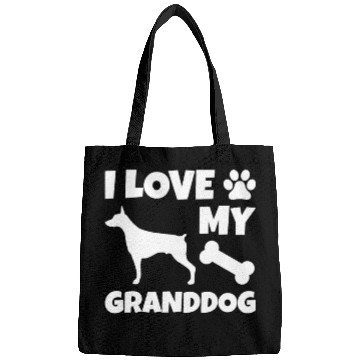 Discover I Love My Granddog Doberman Bags