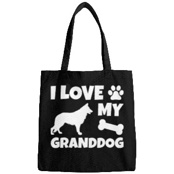 Discover I Love My Granddog German Shepherd Bags