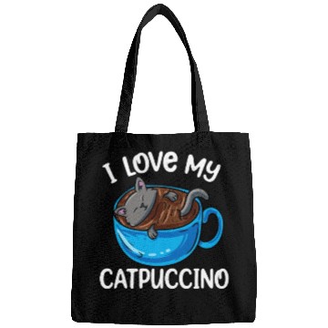 Discover Catpuccino Coffee Kawaii Cat Anime Otaku Bags