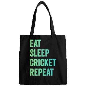 Discover Eat sleep cricket repeat | Cricket Lover Bags