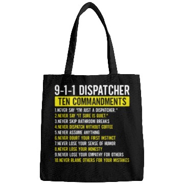 Discover 911 Dispatcher Ten Commandments Gold Line Operator Bags