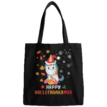 Discover Unicorn Lover Halloween Happy Hallothanksmas Bags