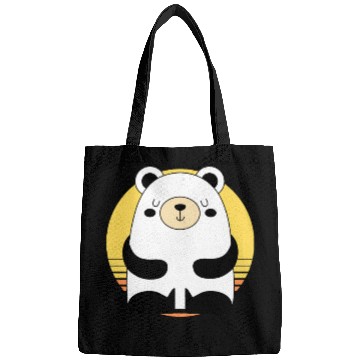 Discover Fall PANDA Bags Funny Short Graphic Tops