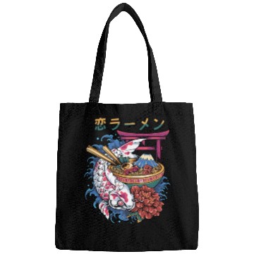 Discover Ramen Koi Fish Japan Tokyo Kawaii Bags