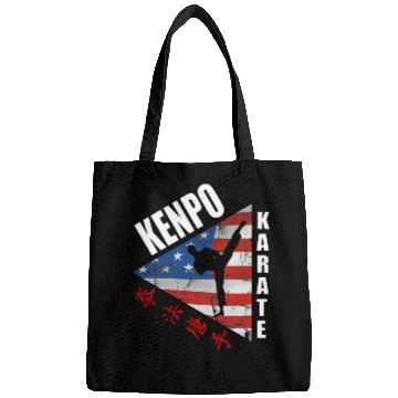 Discover Kenpo Triangle Flag Dark Bags