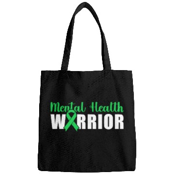 Discover Mental Health Warrior Green Ribbon Bags