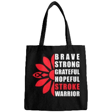 Discover Stroke Awareness Brave Strong Grateful Stroke Bags