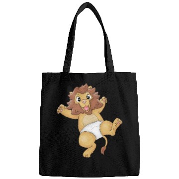 Discover Cute Lion Baby in Diapers Design (ideal gift) Bags