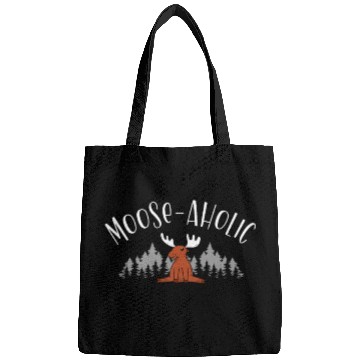 Discover Moose-aholic Moose Wildlife Animal Alces Deer Bags