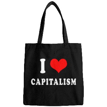 Discover I love capitalism Bags