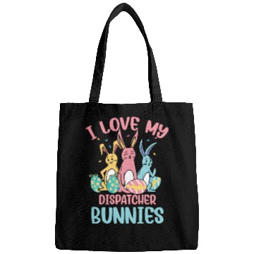 Discover I Love My Dispatcher Bunnies Easter Day Funny Bags