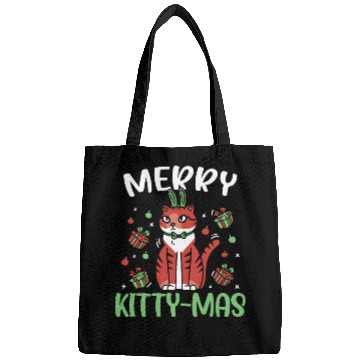 Discover Merry Kitty-mas Christmas Day Cat Lover Kitty Meow Bags