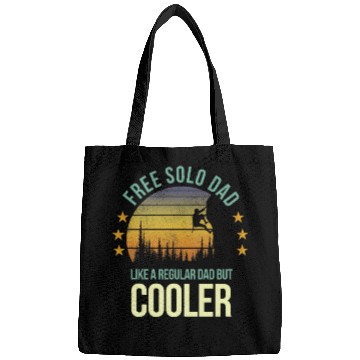 Discover Funny Free Solo Dad Cool Rock Climbing Climber Bags