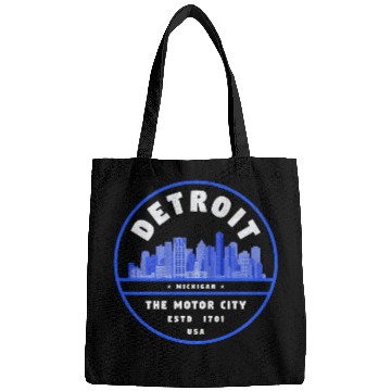 Discover Detroit Skyline Badge Bags