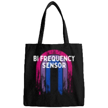 Discover Bi Frequency Sensor Bisexual Pun Bi Pride Joke Bags