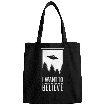 Discover Alien UFO I Want To Believe Bags