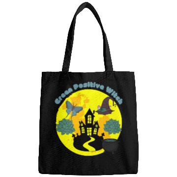 Discover Halloween Green Positive Witch Hat Bags