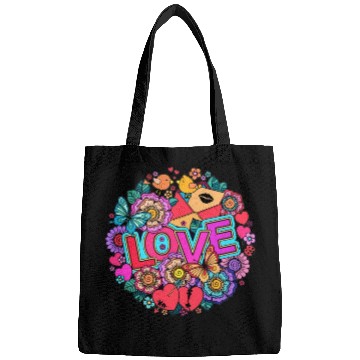 Discover love floral art Bags