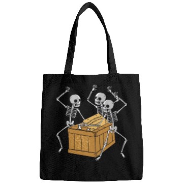 Discover Retro Halloween Skeleton Playing Ouija Horror Bags