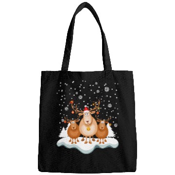 Discover Funny Reindeer Red Nose Santa Snowflake Bags