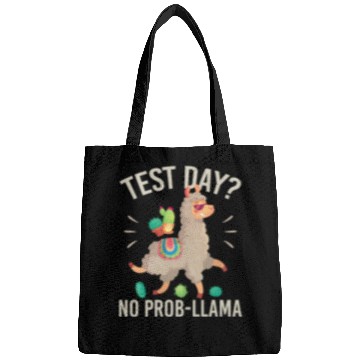 Discover Test Day No Prob llama Funny Students Teacher Bags