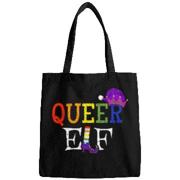 Discover Queer Christmas Elf Gay Pride Bags