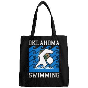 Discover Oklahoma Flag Swimming Team Swim Swimmer US State Bags
