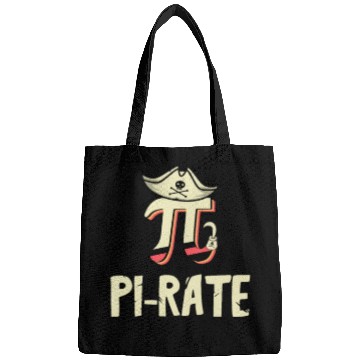Discover Pi-rate Mathematician Math Student Pirate Lover Bags