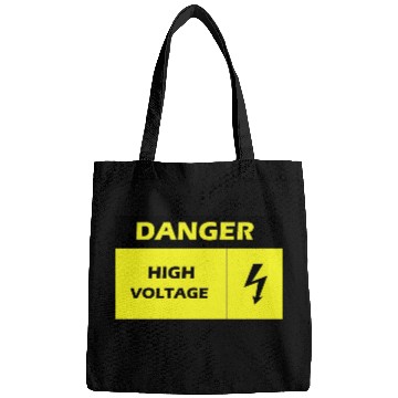 Discover Danger Electrical Hazard Yellow warning Label Bags