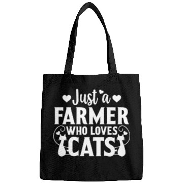 Discover Just a Farmer Who Loves Cat Lover Cat Owner Gift Bags