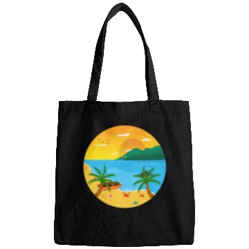 Discover Ocean Lover And Cool Illustration Of A Island Bags