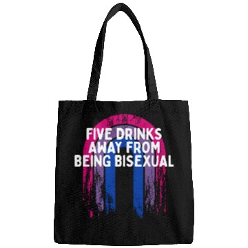 Discover Five Drinks Away from Bisexual Bi LGBTQ Bi Pride Bags