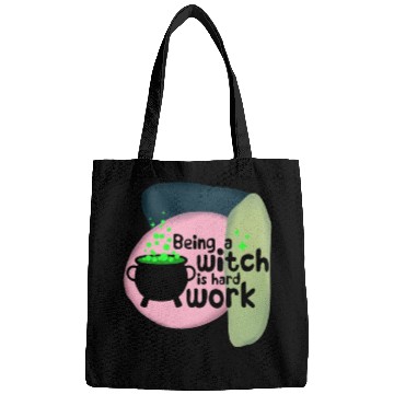 Discover Halloween Funny Witch Cauldron Quote Bags