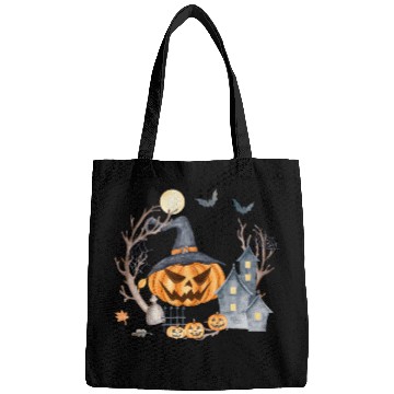 Discover Halloween cute pumpkin pumpkin autumn coffee subli Bags