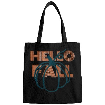 Discover Hello Fall Cute Nature Autumn Pumpkins Bags