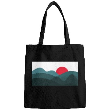 Discover Minimalist Sun Peacock Blue and White Bags