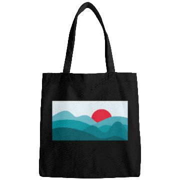 Discover Minimalist Sun Teal Blue Bags
